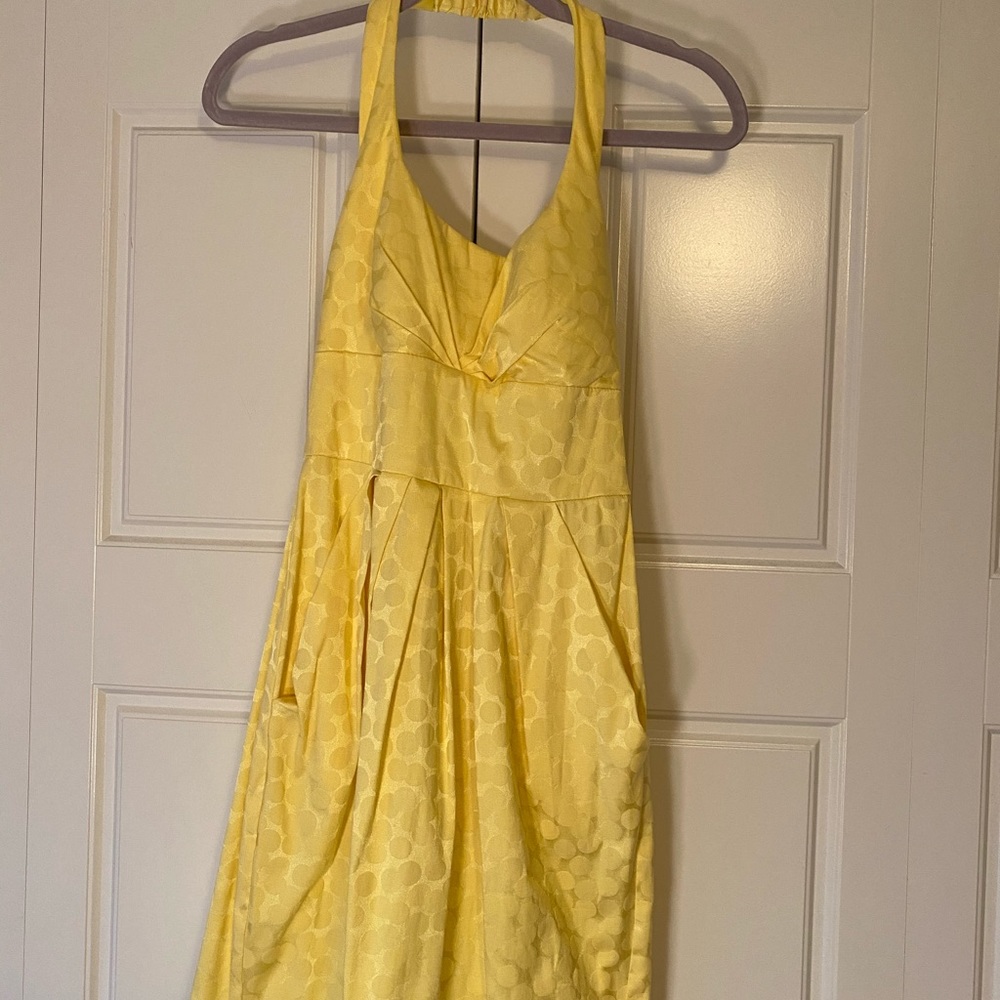 Yellow polka dot dress